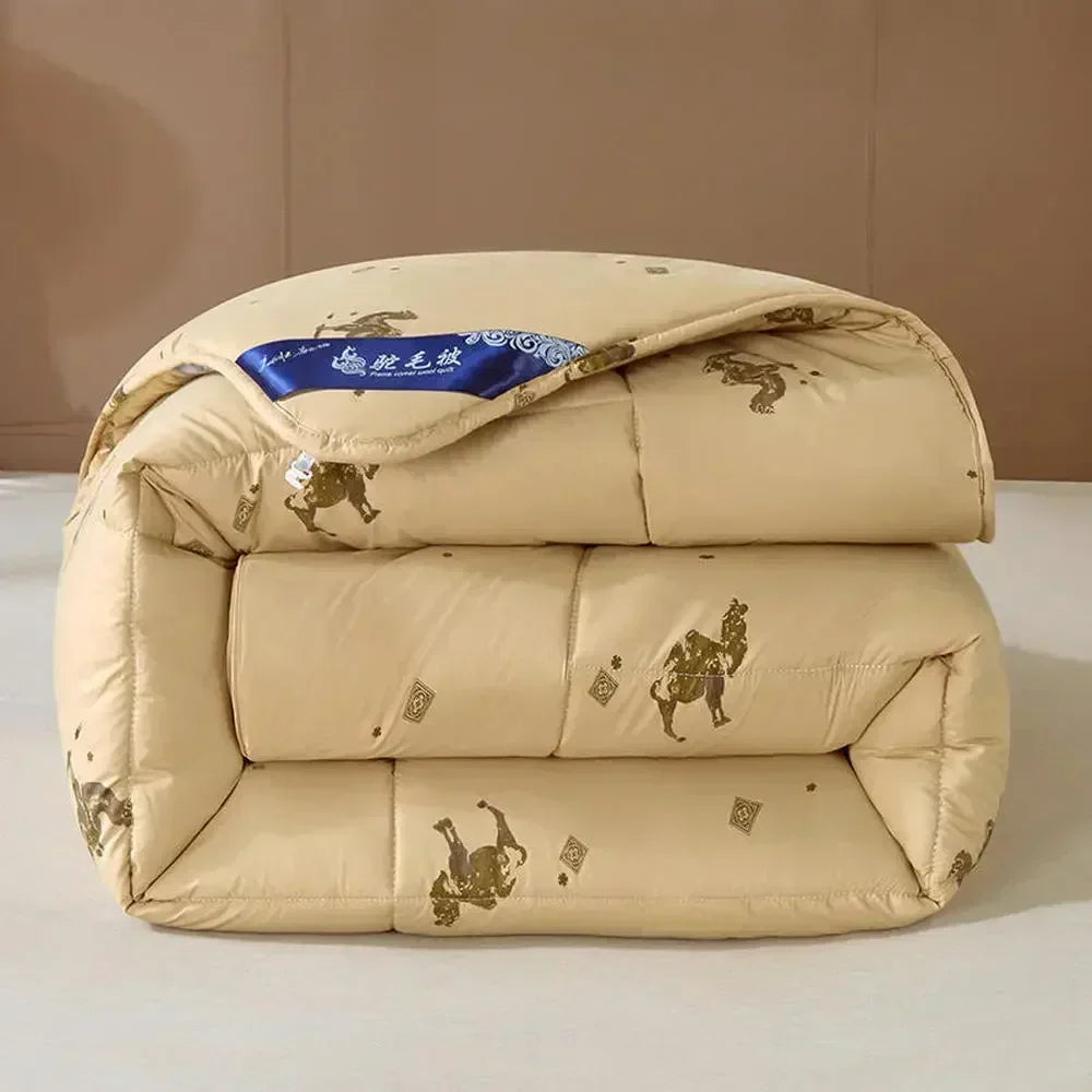 DecorBites™ Camel Hair Quilted Blanket Comforter Single King Size