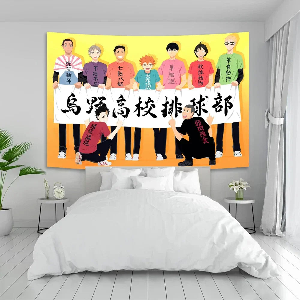 DecorBites™ Haikyuu Anime Poster Tapestry Room Canvas | Aesthetic Wall Decor Art