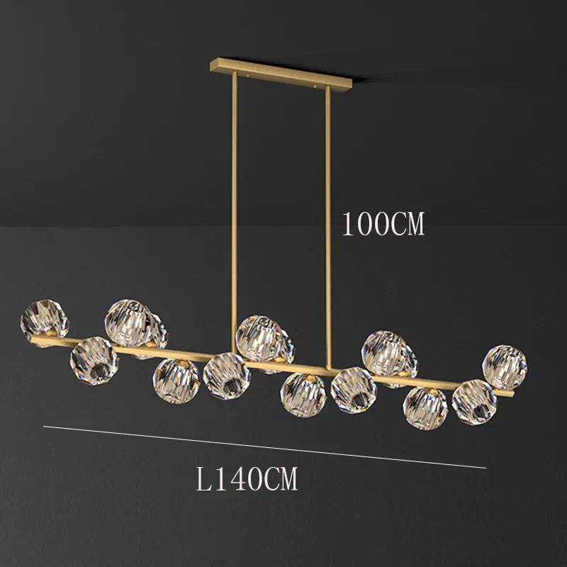DecorBites™ Crystal Chandelier Pendant Light for Living & Dining Room Luxury Decor
