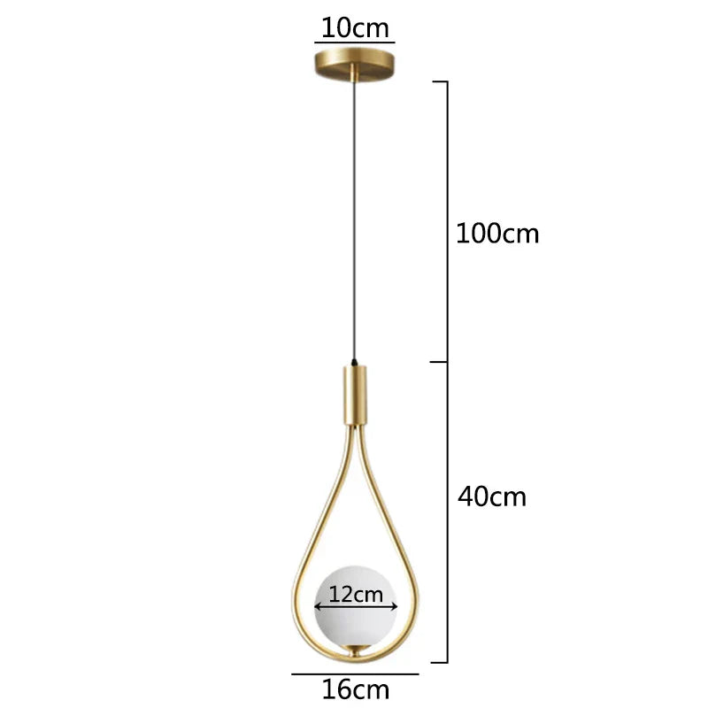 DecorBites™ Glass Ball Brass Wall Lamp LED Bedroom Living Room Lighting
