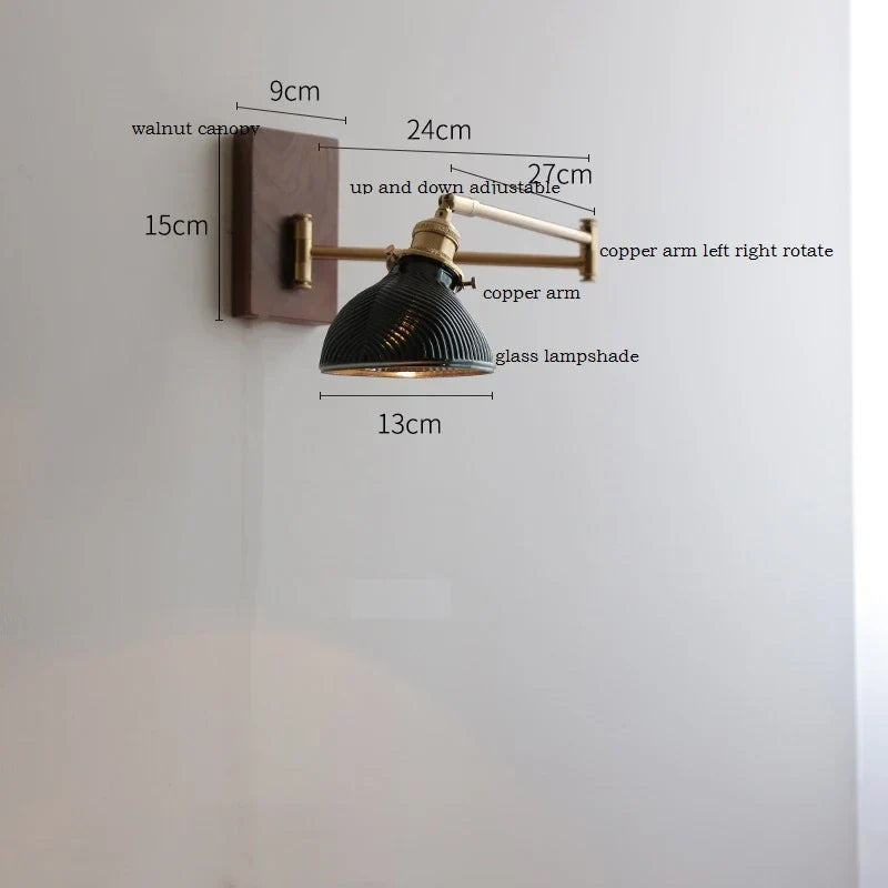 DecorBites™ Ceramic LED Wall Light with Copper Arm, Modern Design, Up Down Lampshade