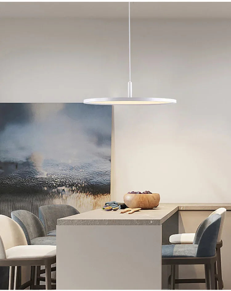 DecorBites™ Aluminum Pendant Light: Round LED Ceiling Lamp for Home, Hotel, Restaurant, Bar