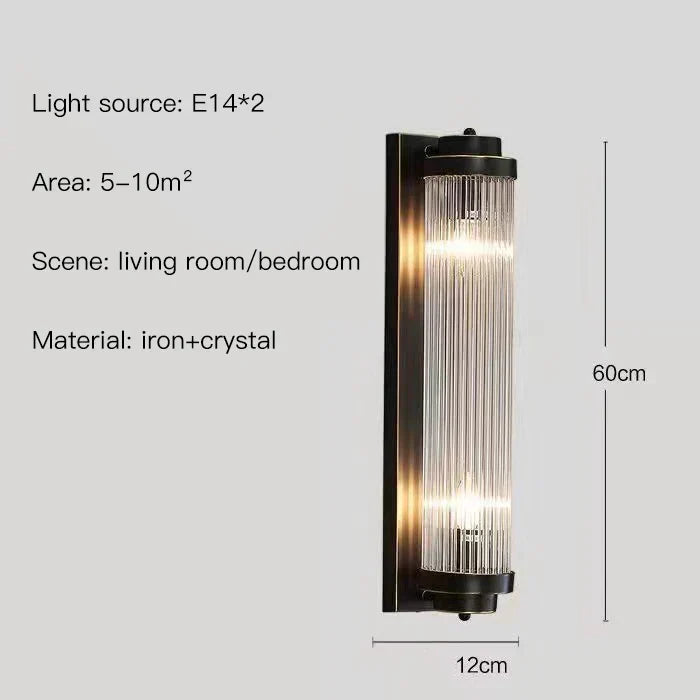 DecorBites™ Crystal LED Wall Lamp Modern Indoor Lighting for Bedroom Living Room Corridor Entryway