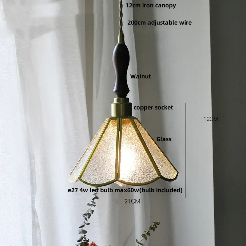 DecorBites™ Glass Flower LED Pendant Light Fixture for Modern Luxury Home Decor