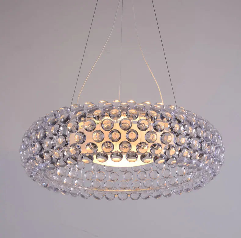 DecorBites™ Caboche LED Chandelier: Artistic Nordic Acrylic Pendant Light for Living Room & Restaurant