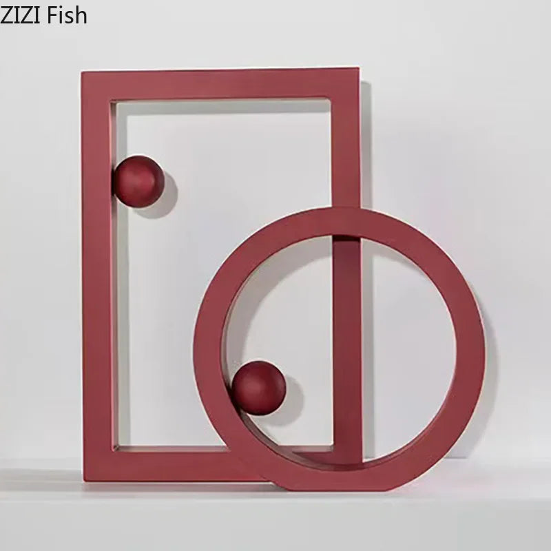 DecorBites™ Geometric Circle Desk Ornament Minimalist Modern Abstract Art Aesthetic Decor