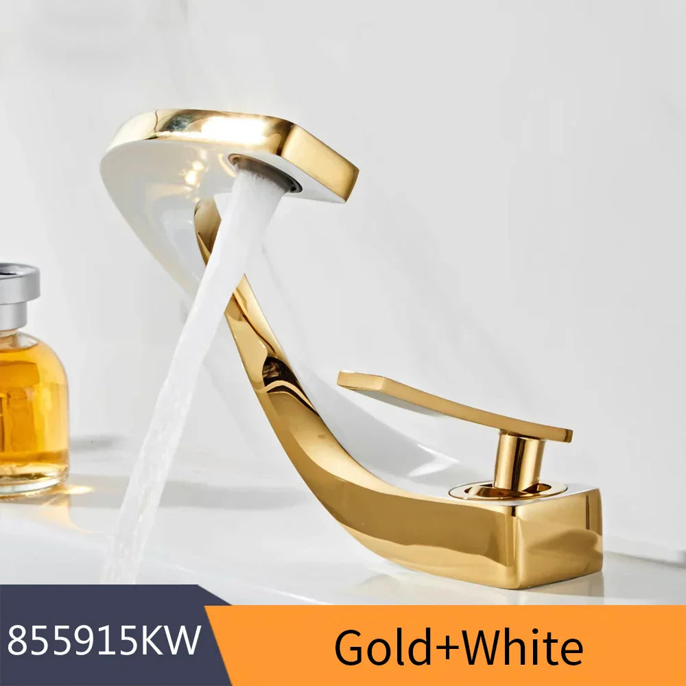 DecorBites™ Basin Faucet Modern Brass Mixer Tap for Elegant Bathroom, Single Handle