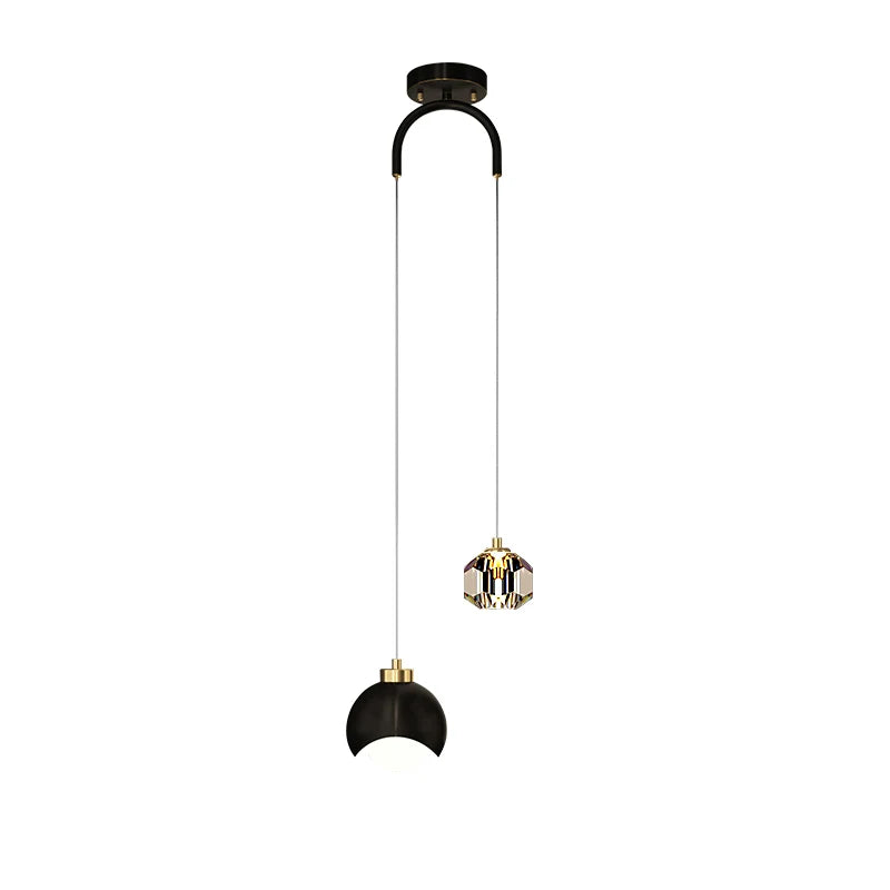 DecorBites™ Crystal Round Chandelier: Luxury Modern Nordic Master Bedroom Pendant Lamp