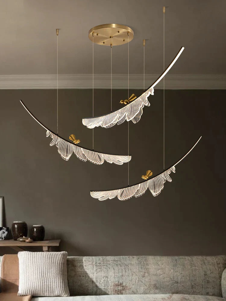 DecorBites™ Italian Copper Chandelier: Modern, Luxury, Light Guide Design for Restaurant and Bar