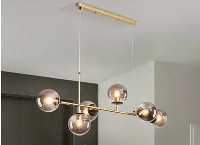 DecorBites™ Glass Ball Chandelier LED Pendant Light for Modern Kitchen, Bar, and Loft