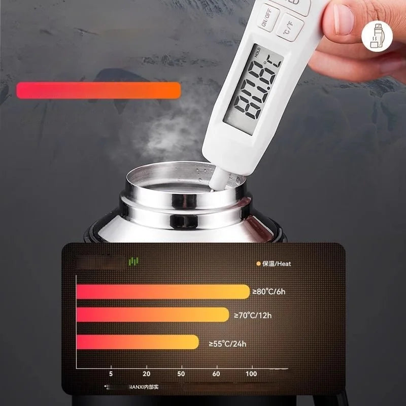 DecorBites™ 1.2L Vacuum Thermos Flask for Outdoor Camping & Travel
