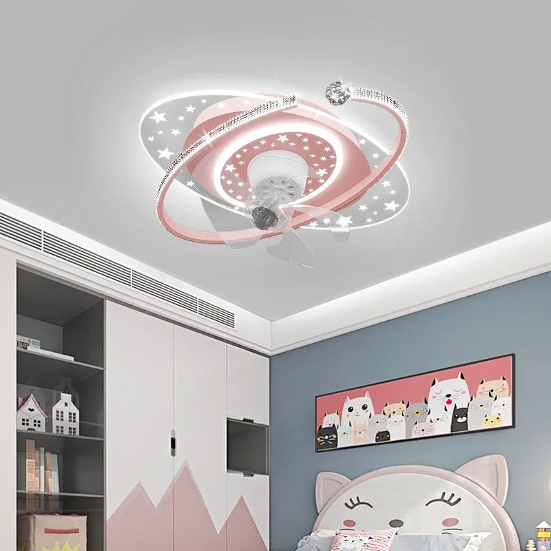 DecorBites™ Ceiling Fan Light with 360° Rotation - Quiet & Stylish for Home Décor