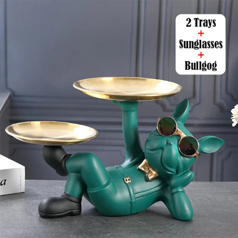 DecorBites™ Bulldog Animal Figurine: Cool Dog Statue for Stylish Home Decor