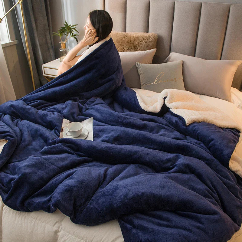 DecorBites™ Cozy Dual Use Flannel Duvet Cover - Autumn Winter Warmth Blanket Quilt