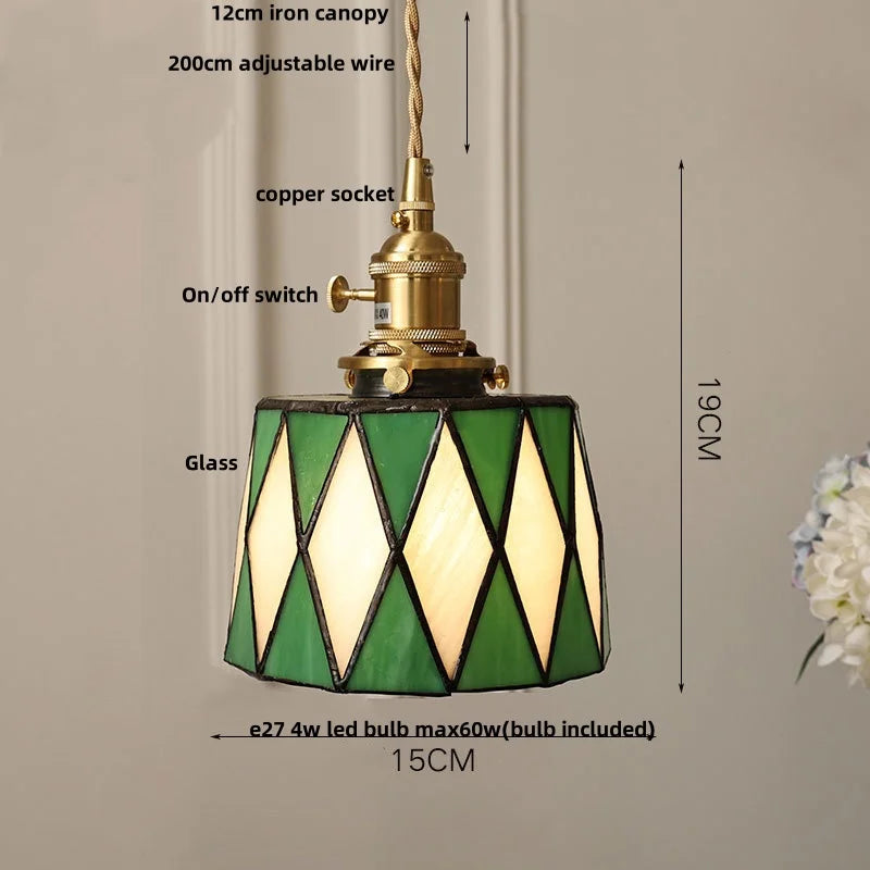 DecorBites™ Gray Glass LED Pendant Light Fixture with Adjustable Hang Lamp