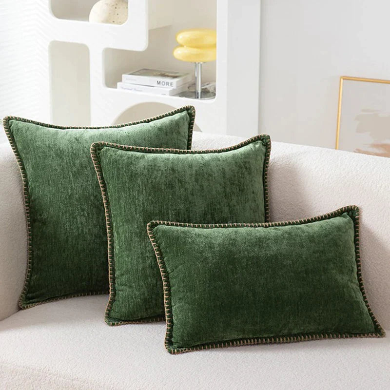 DecorBites™ Luxe Chenille Velvet Cushion Cover Set for Elegant Living Room Decor