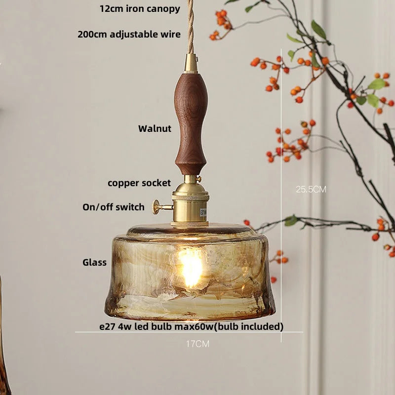 DecorBites™ Glass Flower LED Pendant Light, Adjustable Knob Switch, Modern Design