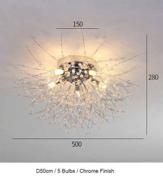 DecorBites™ Dandelion Chandelier LED Pendant Lamp for Dining Room Bedroom Shops
