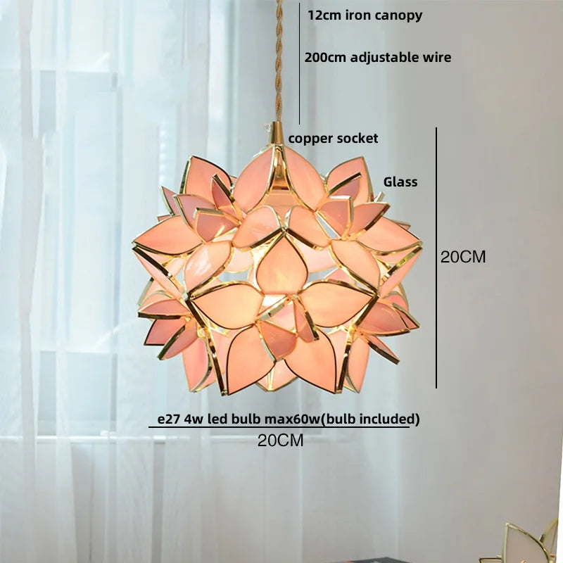 DecorBites™ Glass Copper LED Pendant Lamp | Nordic Modern Luxury Hanging Light