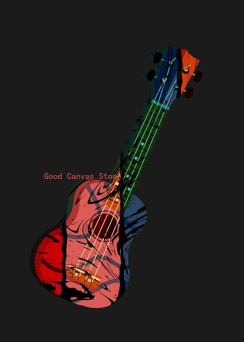 Abstract Electric Guitar Canvas Print - Music Wall Art by DecorBites™