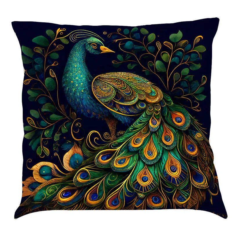 DecorBites™ Cat Design Linen Pillowcase 45x45cm for Home Decor and Cushion Covers
