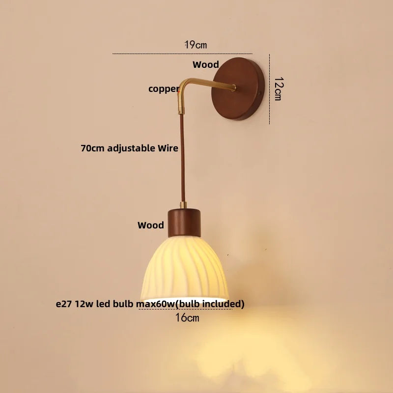 DecorBites™ LED Glass Wall Lamp Modern Bedroom Coffee Vanity Light Fixtures