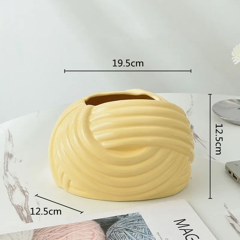 DecorBites™ Ceramic Desktop Storage Paper Towel Holder & Tissue Box Organizer