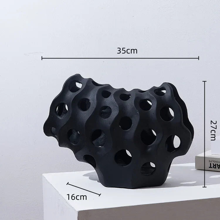 DecorBites™ Coral Geometric Resin Sculpture Sea Creature Decor Figurine