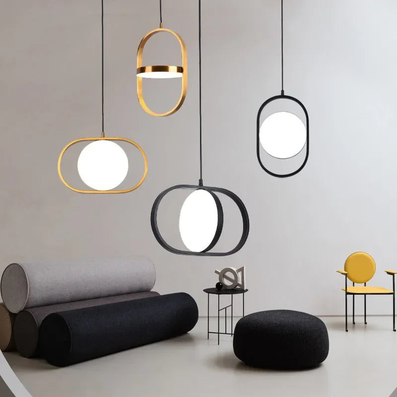 DecorBites™ Gold Pendant Lights for Bedroom Kitchen Dining Room Decor