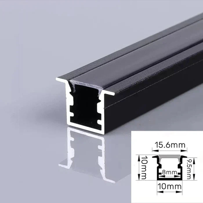 DecorBites™ LED Aluminum Profile Recessed U/YW-Shape Hidden Channel Milky Cover Bar Strip Light