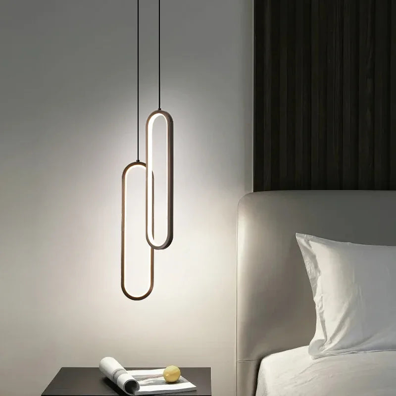 DecorBites™ Aluminium LED Chandelier for Minimalist Restaurant, Bar, and Living Spaces