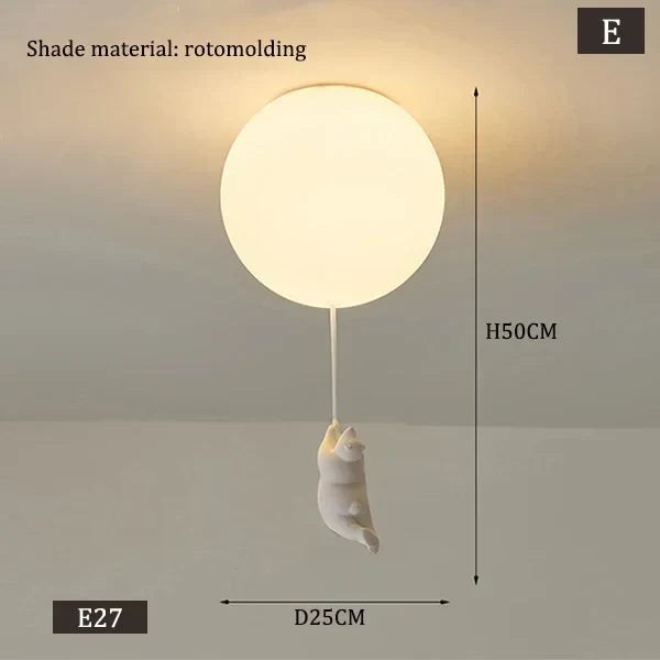 DecorBites™ Kids Bear LED Ceiling Light - Designer Bedroom Pendant Lamp