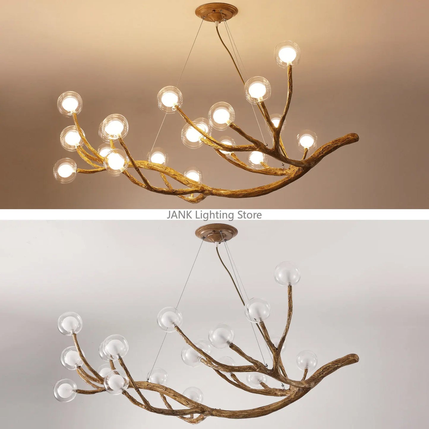 DecorBites™ Glass Bubble Resin Pendant Light Chandelier LED Lamps for Home Decoration