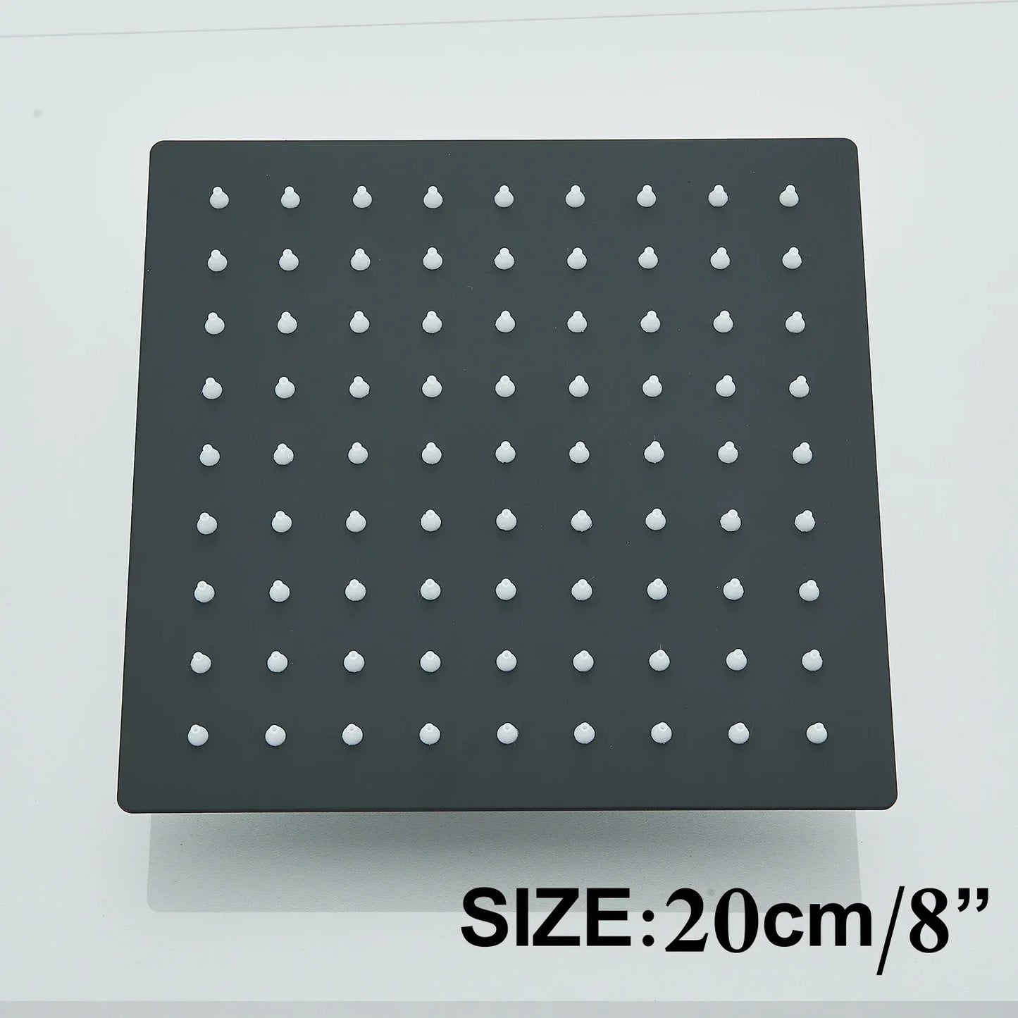 DecorBites™ 12" Matte Black Rainfall Shower Head Set with Shower Arm