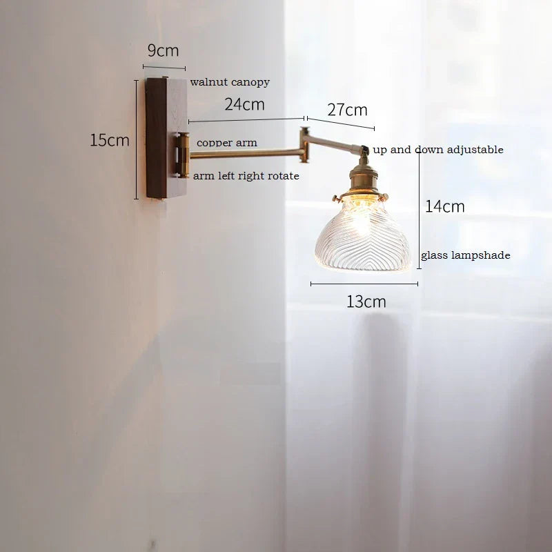 DecorBites™ Ceramic LED Wall Light with Copper Arm, Modern Design, Up Down Lampshade