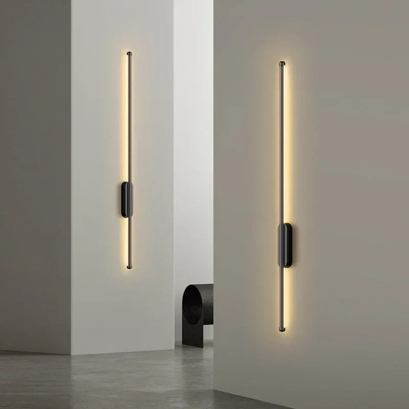 DecorBites™ Black LED Wall Lights - Modern Straight Line for Bedroom, Living Room, Kitchen Décor