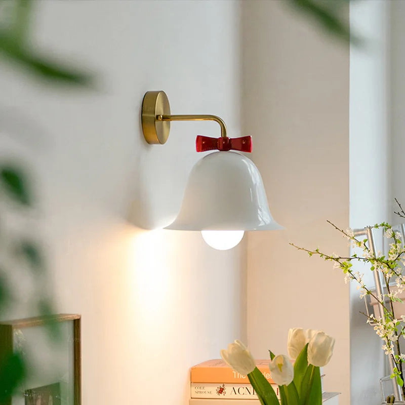 DecorBites™ Bowknot Bell Wall Lamp E27 LED Glass Bedroom Kitchen Island Kids/Princess Room
