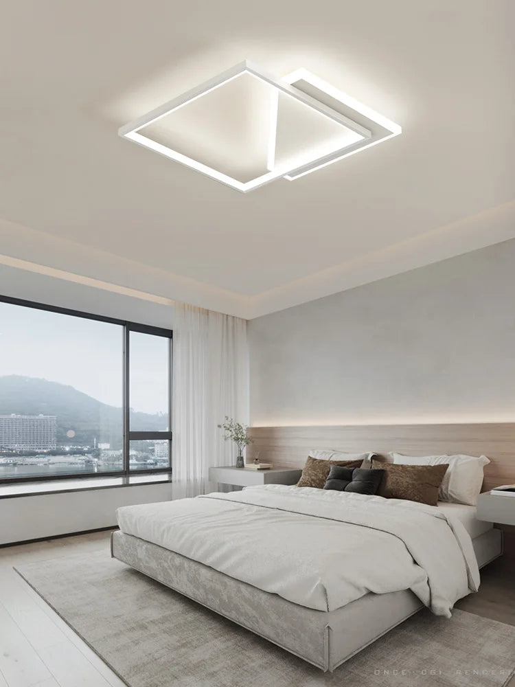 DecorBites™ Geometric LED Ceiling Lamp | Modern Nordic Bedroom Study Light