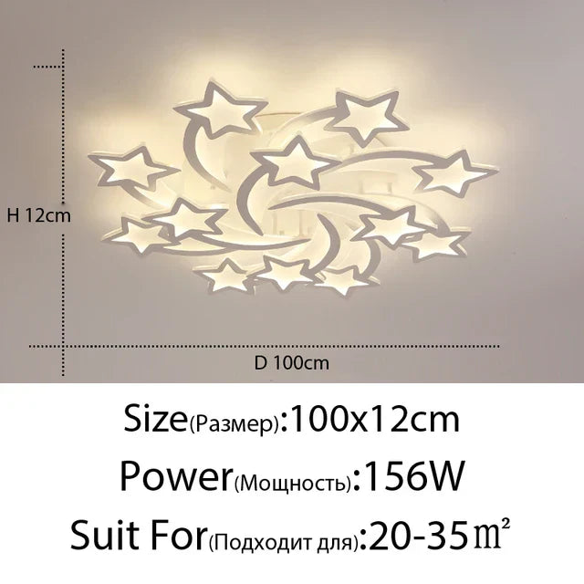 DecorBites™ LED Acrylic Chandelier Lights with Remote for Home Indoor Lighting