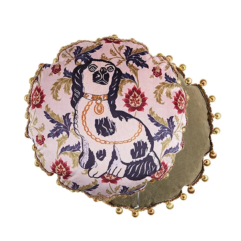 DecorBites™ Cat Print Velvet Throw Pillow Case Luxury Cushion Hand Made
