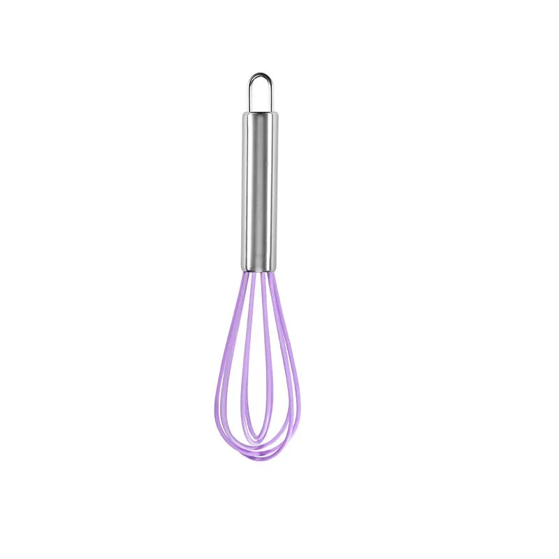 DecorBites™ 8-Inch Stainless Steel Silicone Whisk Mixer for Baking & Cooking
