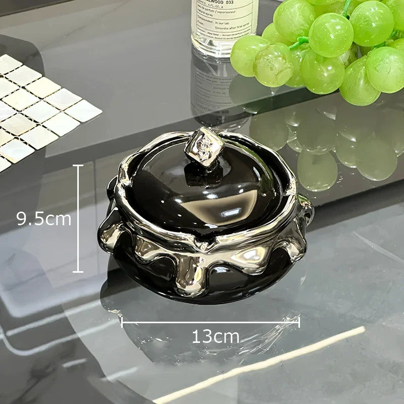 DecorBites™ Lucky Ceramic Ashtray: Premium Smoking Accessories for Weed, Home & Gifts