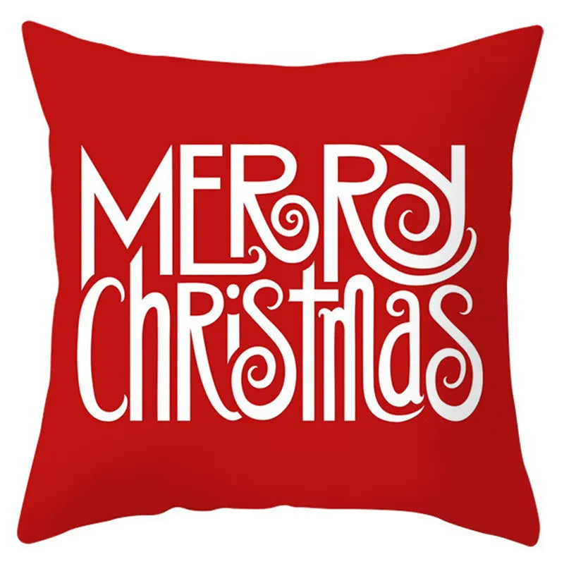 DecorBites™ Christmas Santa Claus Snowflake Pillow Cover 18x18inch