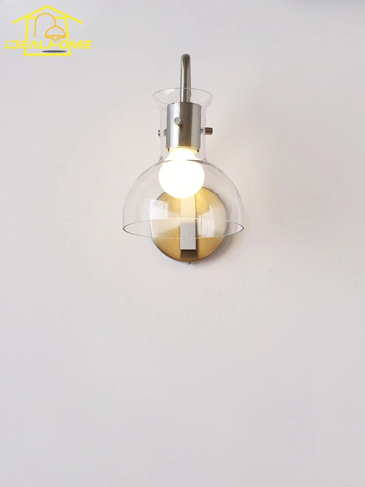DecorBites™ Bauhaus Glass LED Wall Lamp Iron Art Decor for Bedroom Living Room