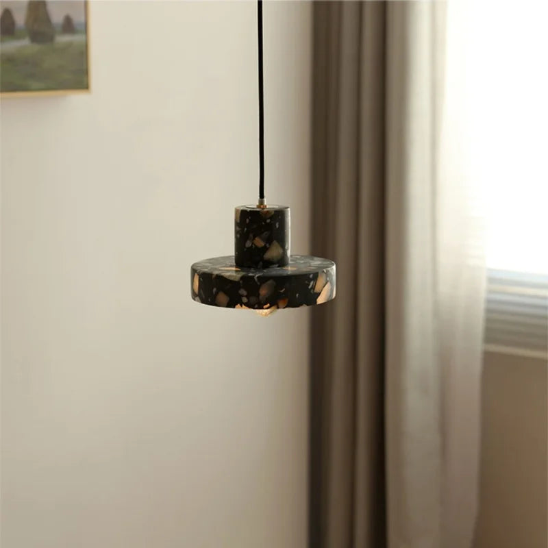 DecorBites™ Black Terrazzo LED Pendant Lamp for Dining Living Room Staircase