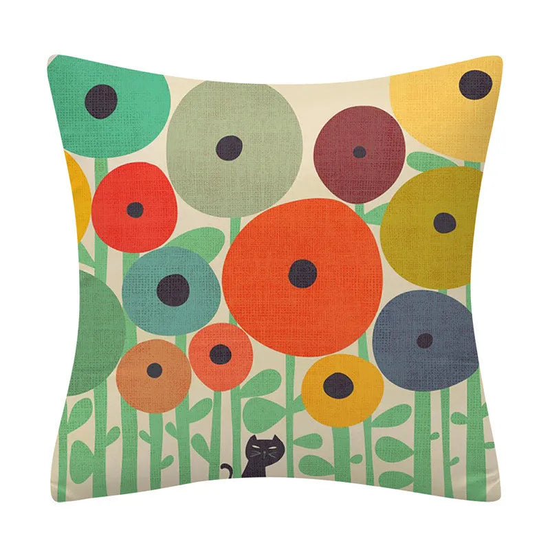 DecorBites™ Geometry Pattern Cushion Cover Polyester Cotton Sofa Pillowcase Home Decor