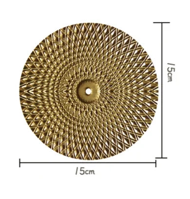 DecorBites™ Geometric Golden Metal Wall Hanging Round Ornaments - Room Decoration Accessories