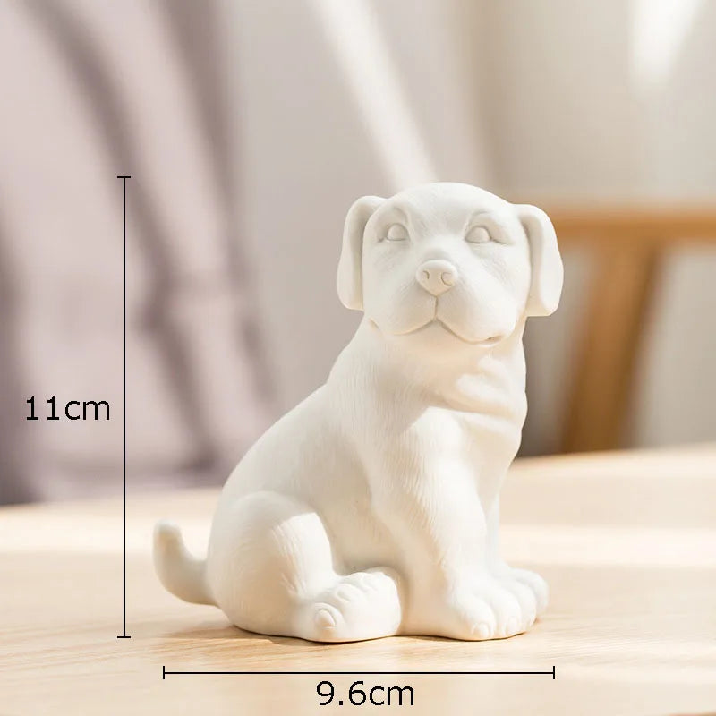DecorBites™ French Bulldog Ceramic Sculpture Miniature Figurine Desk Decoration Ornament