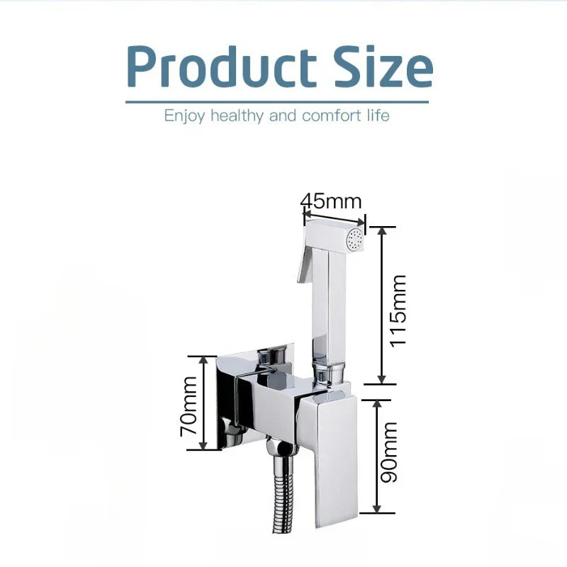 DecorBites™ Bidet Spray Gun Set Kit with Hot and Cold Hygienic Shower for Bathroom and Toilet