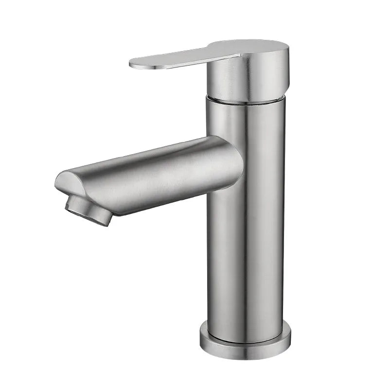 DecorBites™ Black Stainless Steel Bathroom Faucet Basin Mixer for Hot and Cold Water
